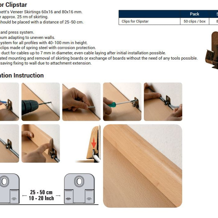 Clips til fodpanel
