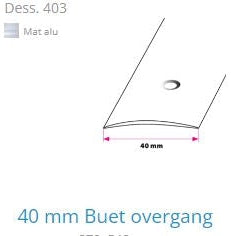 40 mm Buet glat overgang