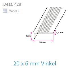 20x6 mm vinkelprofil