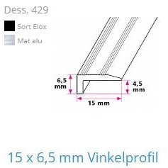 15x6,5 mm vinkelprofil