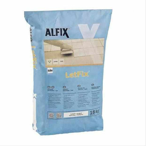 Alfix Fliseklæb Letfix Extra Lysgrå 18 kg-Alfix-Egulve