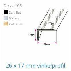 26x17 mm vinkelprofil