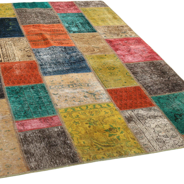 Vintage Multicolor Ægte tæppe - 234x162