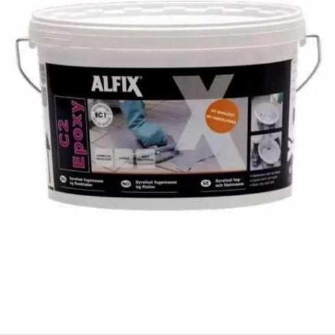 Alfix C2 Epoxy fugemasse og fliseklæber 6 kg-Alfix-Koksgrå-Egulve