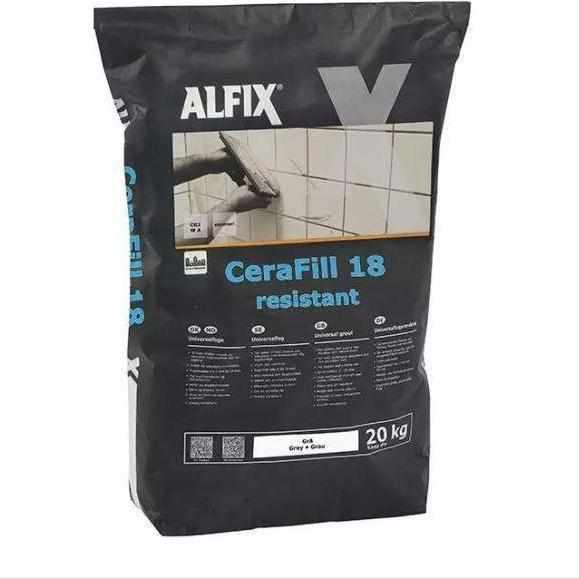 Alfix CeraFill 18 resistant - industrifuge, grå 20 kg-Alfix-Egulve